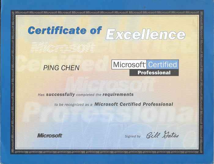 微软认证专家, Microsoft Certified Professional 微软认证专家, Microsoft Certified Professional