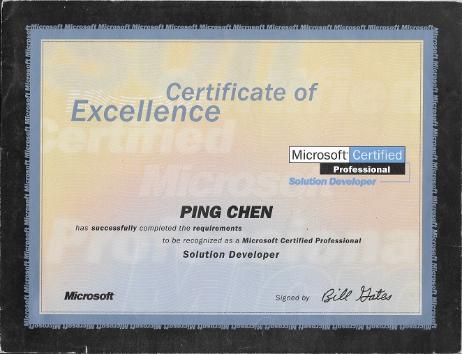 Microsoft Certified Professional Solution Developer