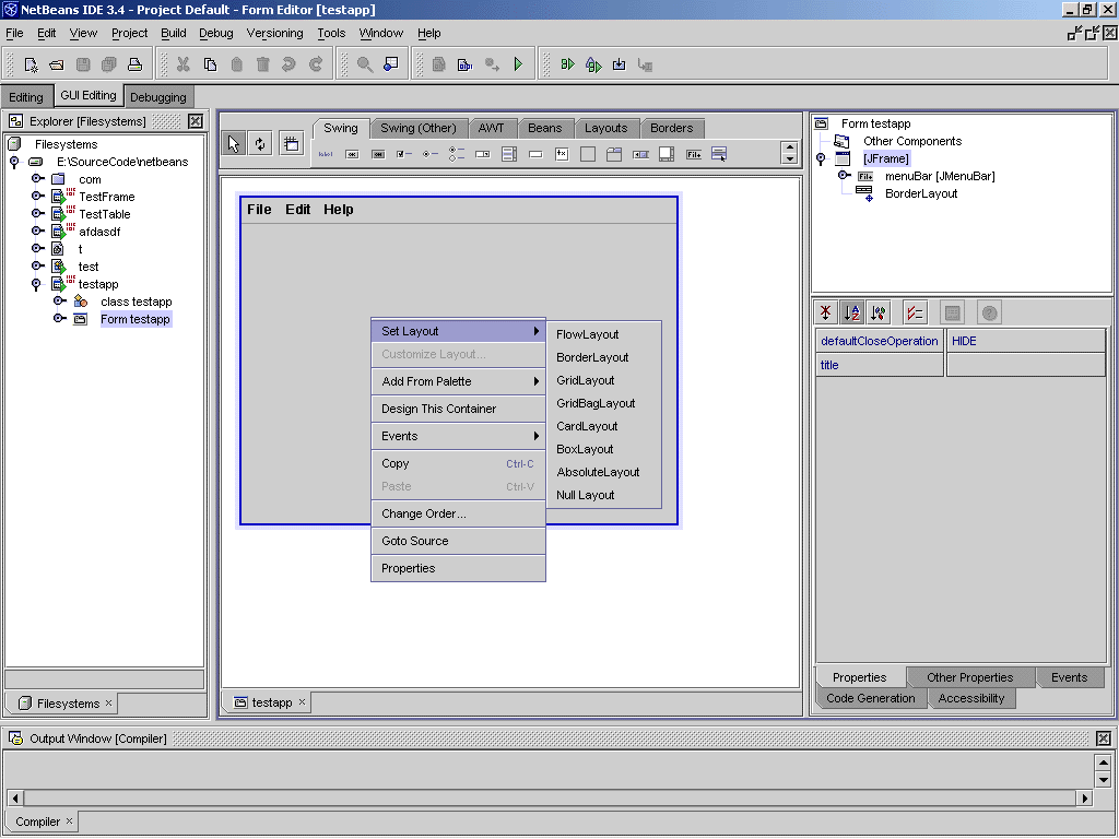 netbeans form design