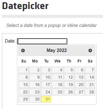 jqueryui datepicker